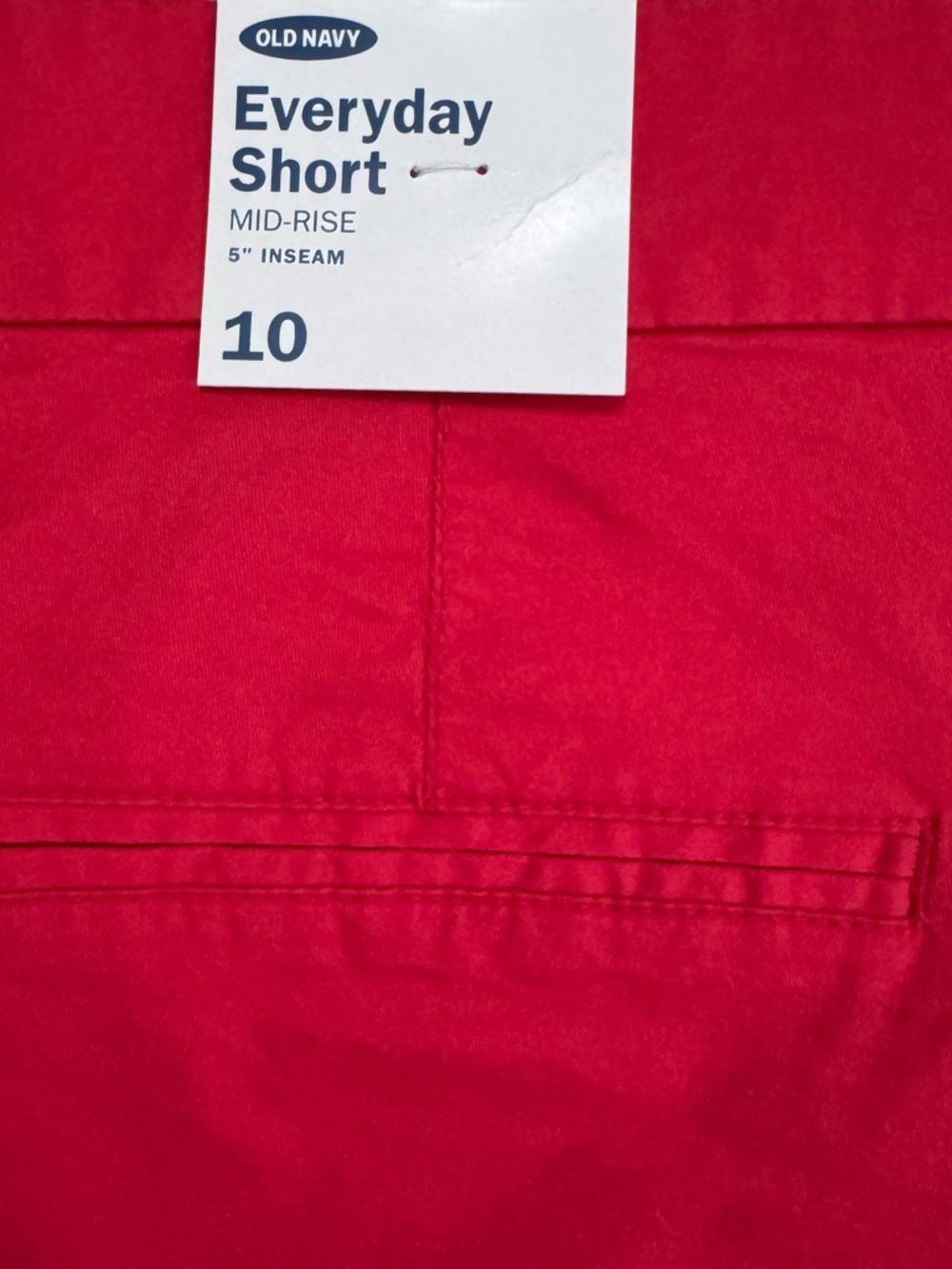 Old Navy Red Everyday shorts, size 10. NEW / NWT - Picture 3 of 6